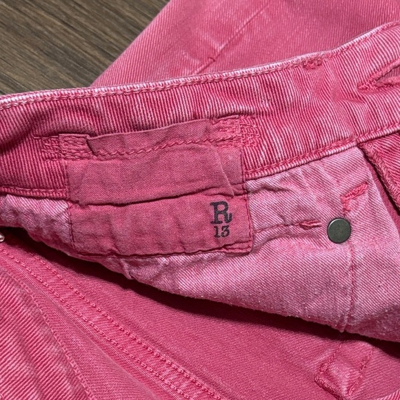 R13 Hot Pink Straight Leg Jeans - Picture 15 of 15